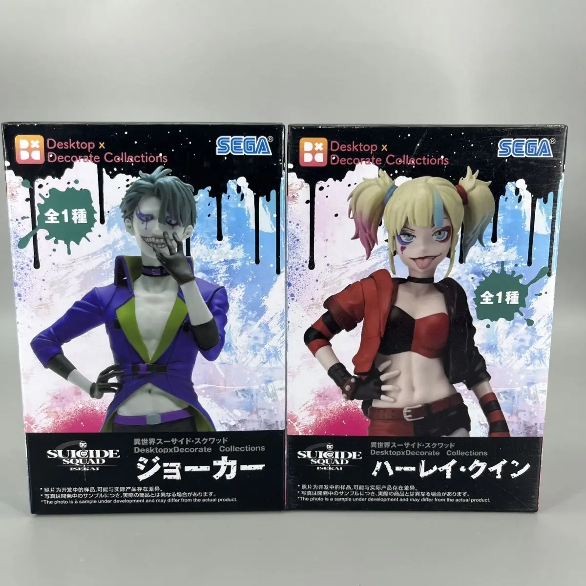 En Stock SEGA Desktop x colecciones decorativas Escuadrón Suicida ISEKAI Harley Quin Joker PVC Anime modelo de figuras de acción de juguete
