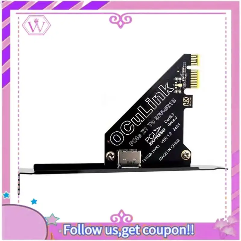 Pcie 4.0 X1 To Oculink SFF8611/8612 Expansion Card To SFF-8639 U.2 SSD For External Graphics Card For Win/Linux