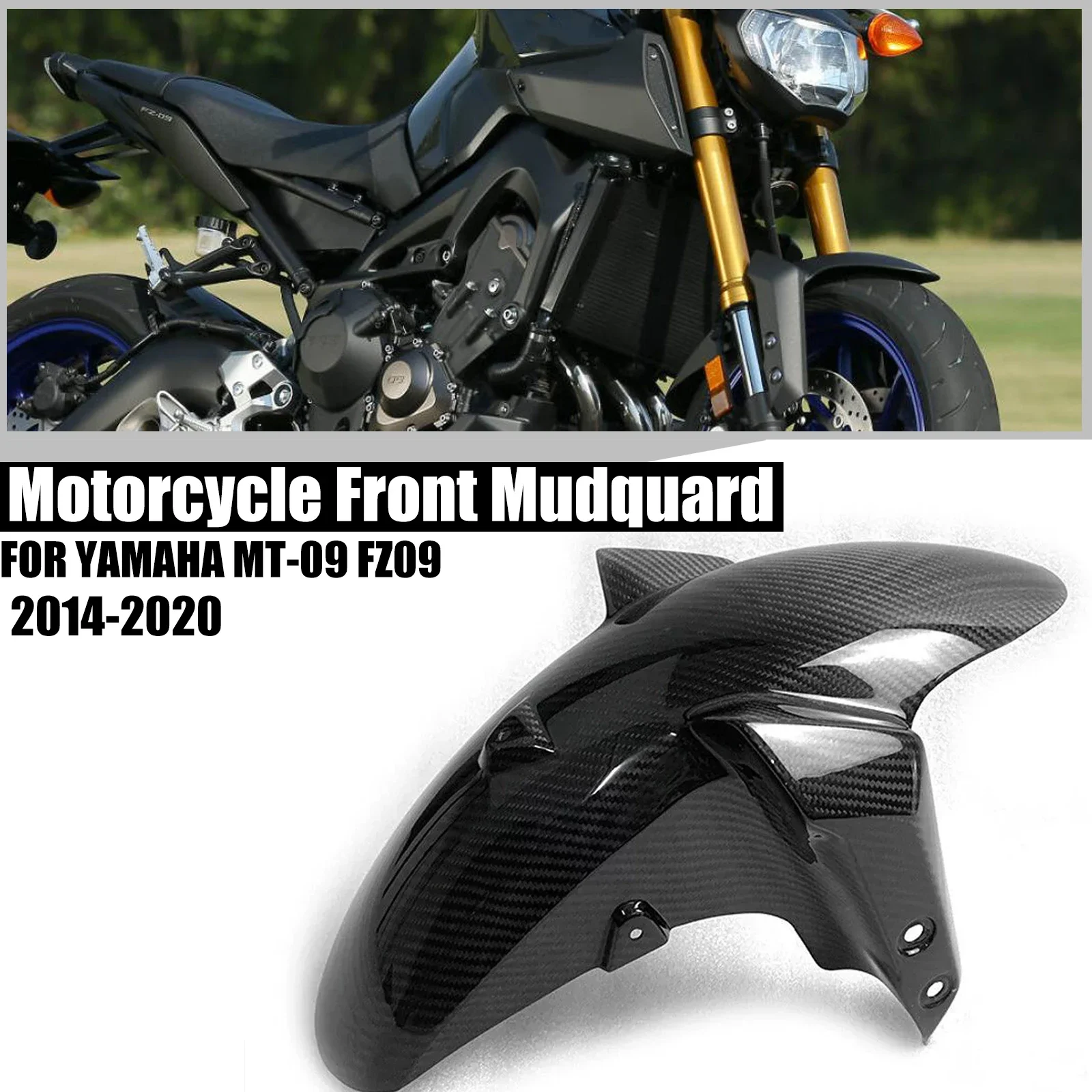 

Motorcycle Front Fender Mudguard Fairing For Yamaha MT09 MT-09 FZ09 FZ-09 2014-2020 2019 2018 Wheel Splash Guard Accessories