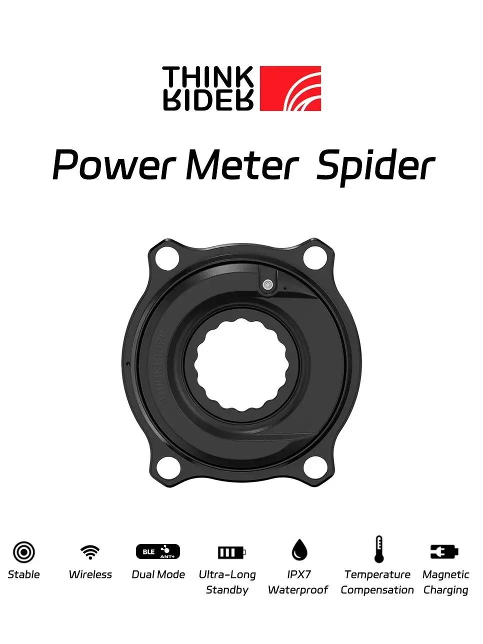 AliExpress NONE THINKRIDER PP5 Spider Power Meter 110BCD 4-Bolt for Shimano 105 Ultegra R7000 R8000 Dual-Sided ±1% ANT+ Bluetooth IPX 7