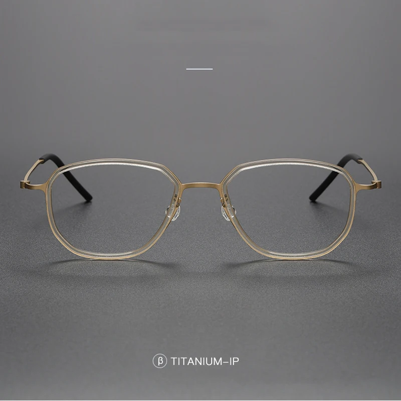 Top Quality Handmade Acetate Titanium Screwless Titanium Glasses Frames Men Women Retro Computer Prescription Eyeglass Frames