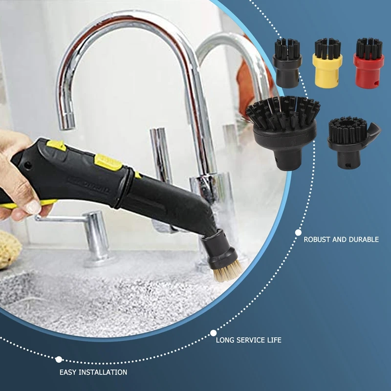 ГОРЯЧИЙ! Для Karcher SC3 аксессуары для ручного пароочистителя SC1 SC2 мощная насадка SC4 SC5 насадка щетки SC7 CTK10 круглая щетка