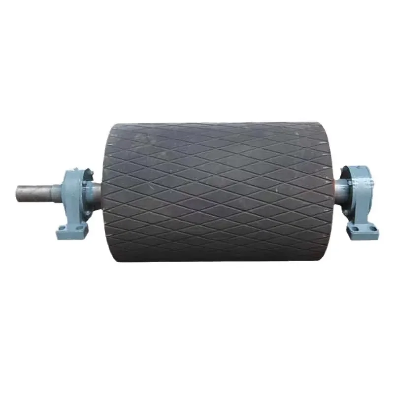 Durable Rubber Coated Belt Conveyor Drum for Mining Applications