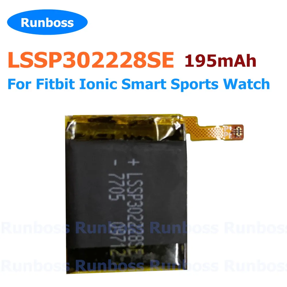 Replacement Battery For Fitbit Ionic Smart Sports Watch LSSP302228SE Watch Battery 195mAh