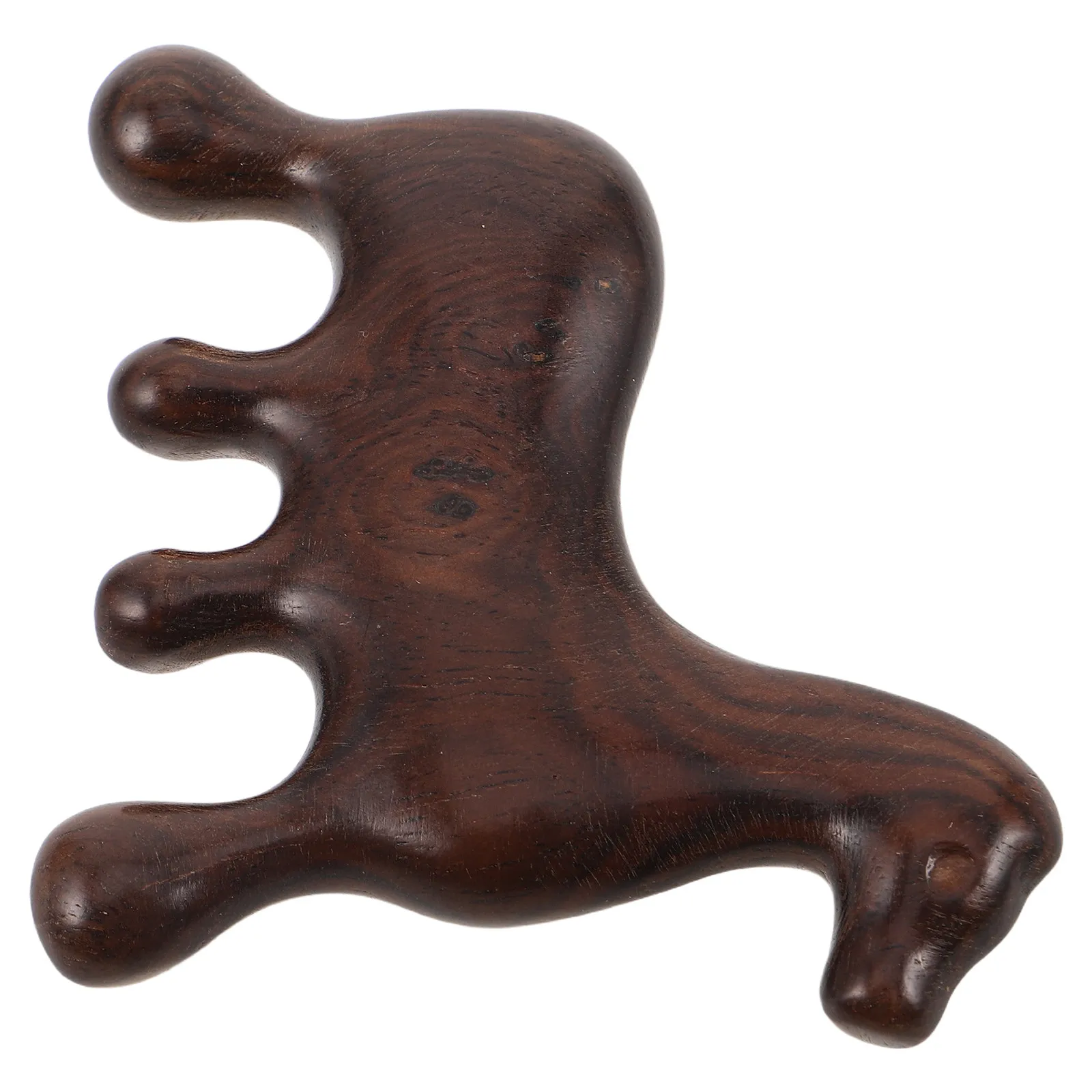 Meridian Massage Comb Sandalwood Wide Tooth Scalp Massager Stress Relief Traditional Chinese Meridian Hair Care Horse Year Gift
