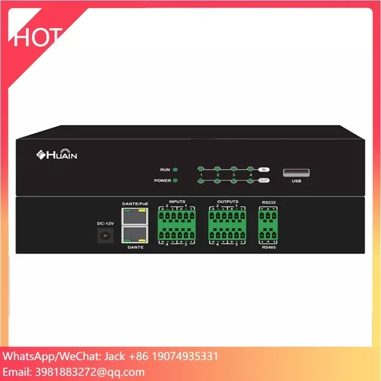 Professional 4x4 Digital DSP Audio Matrix Processor Console For Audio Conference System