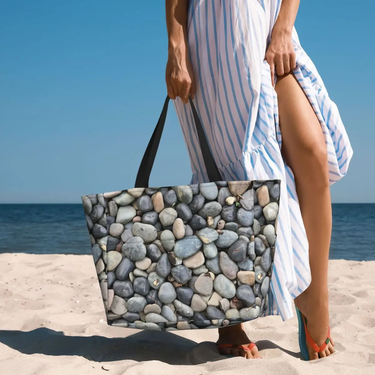 

Красочные гальки от бассейна Пляжная сумка с гальковым узором Спортивная сумка для спортзала Йога Duffle Большая большая сумка Женская дорожная сумка Сумка для фитнеса