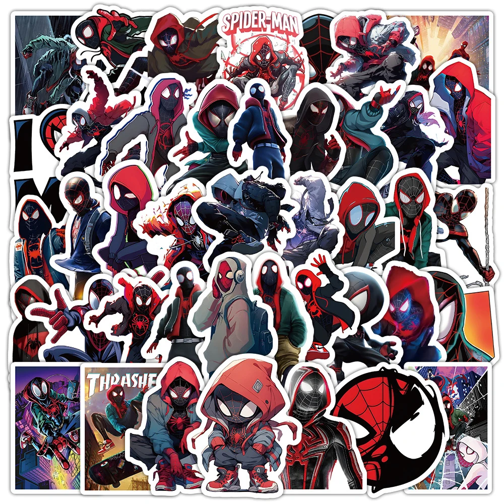 

10/30/50pcs Cool Anime Spider Man Stickers Cartoon The Avengers Super Hero Graffiti Decals Sticker for Phone Suitcase Skateboard