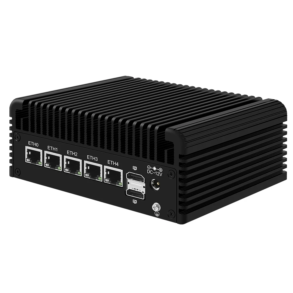 팬리스 미니 PC, 방화벽 어플라이언스 ESXi Proxmox 호스트, 12 세대 인텔 i3 N305 N200 N100 DDR5 2 * NVMe 2 * SATA3.0 라우터, 2.5G, 5xi226-V