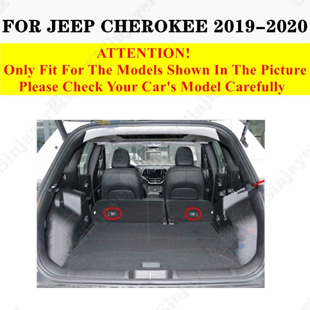 High Side Car trunk mat for JEEP Cherokee 2020 2019 Tail Boot luggage Pad Rear Cargo Liner Protect Cover Interior Accessories