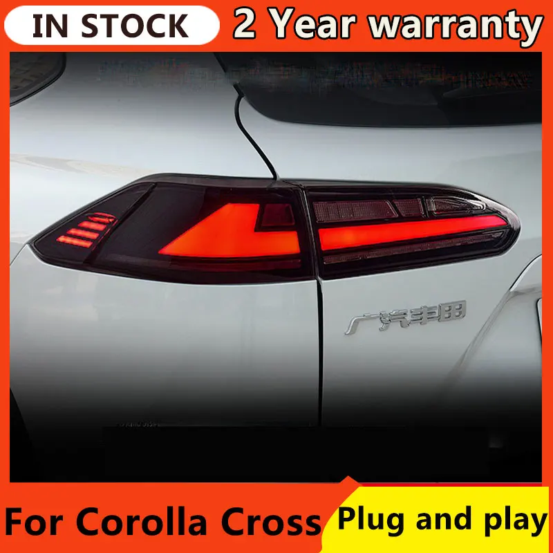 Car Styling for Toyota Harrier Tail Lights 2022-2023 Corolla Cross Taillight Rear DRL Fog Brake Dynamic Turn Signal