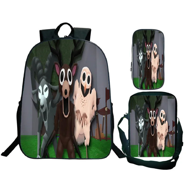 2026 Students 3pcs Backpack 99 Nights in The Forest School Bags Hot 3D Game Pattern Lunch Bag Pencial Case Backpacks Mochilas