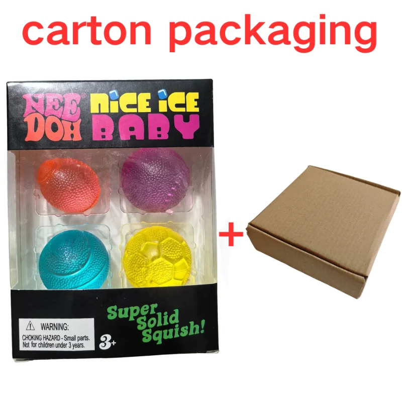 Schylling Needoh Nice Cube & Mini Jellyfish Sensorische Nice-Sicle Stressverlichtende Squishy Cube Anti-Angst Knijp Blind Box Speelgoed