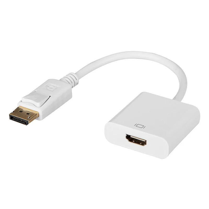 DisplayPort DP do HDMI-kompatybilny aktywny Adapter Audio wideo konwerter dla PC Laptop 0.5m DP do HDMI kobiet kable do komputera