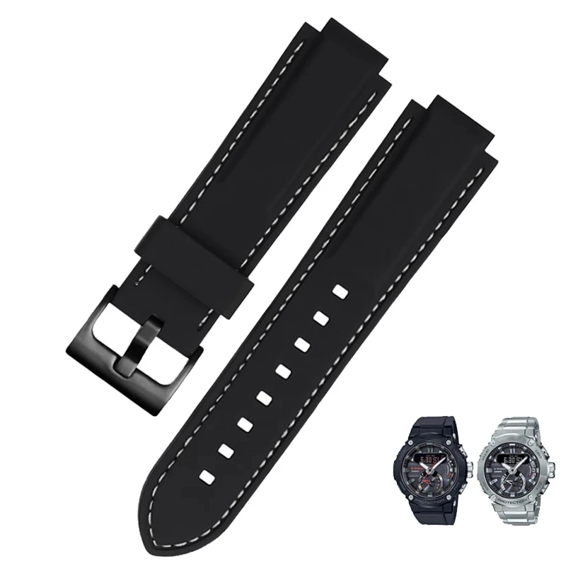 Silicone Watchband for Oris Aquis Watch Band Strap Waterproof Sports Rubber Bracelet Black Convex 22x12mm 24x11mm 24x12mm