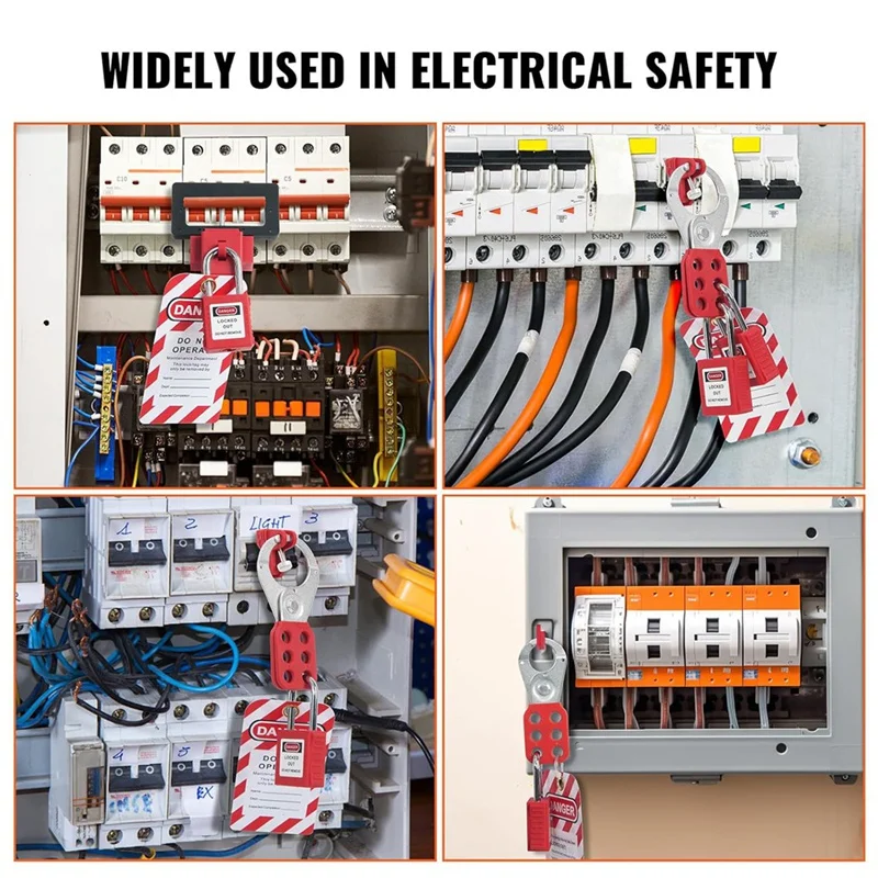 Imagem -02 - Segurança Elétrica Lockout Tagout Kit Bloqueios do Disjuntor Industrial Energia Elétrica 47 Pcs