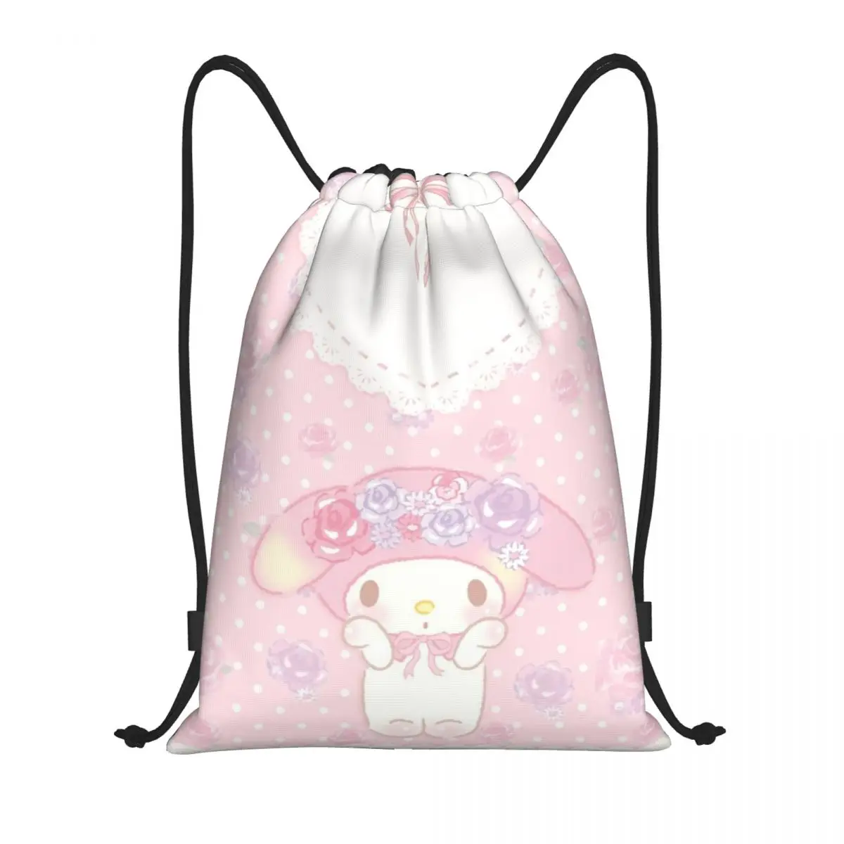 

My Melody Drawstring Back Pack Bag Travel Storage Package Teenagers Beach Tote Bag School Sport Shoe Bag Portable