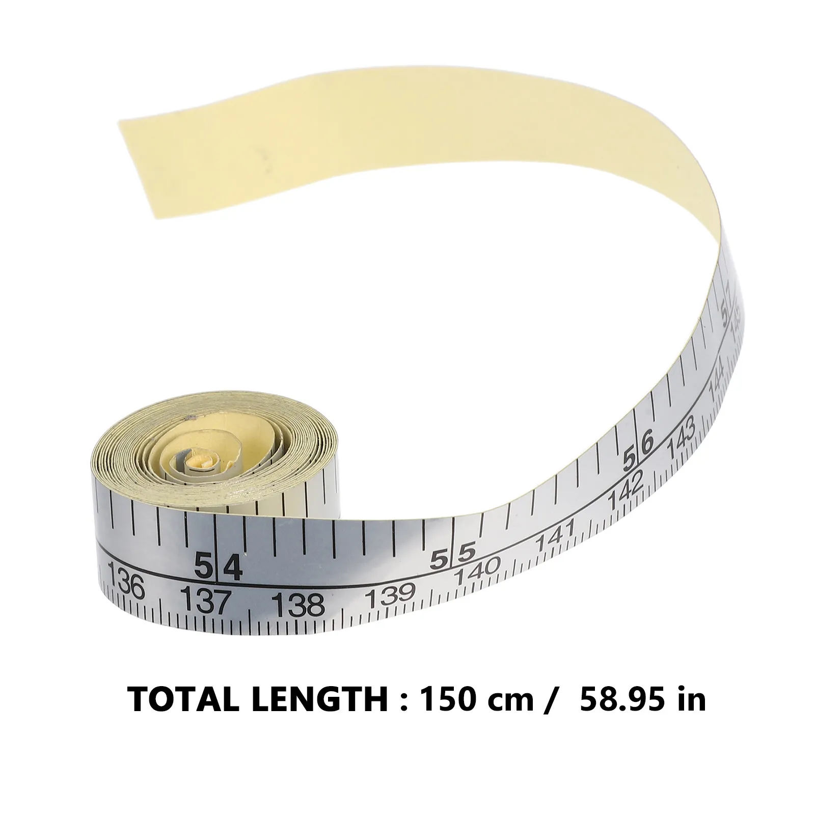 Self-Adhesive Measuring Tape Peel Stick Height Scale Soft Tape Measure Removable Adhesive Ruler Wall Sewing Workbench Fabric