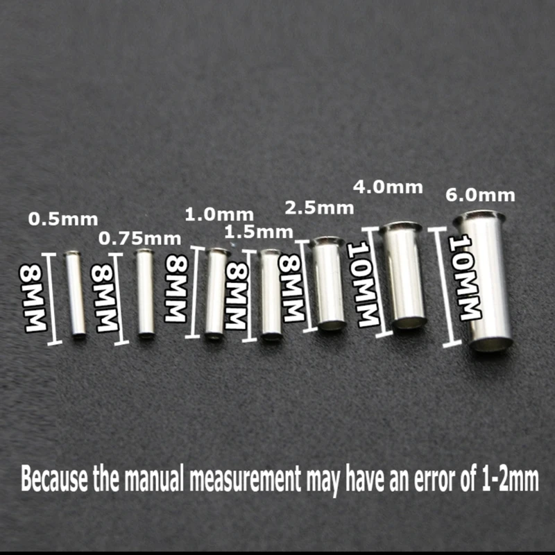 مجموعة حلقات نهاية الكابل المعزول مجموعة 600 قطعة لتوصيل الأسلاك 5-6.0mm² مجموعة موصلات الكابلات مجموعة موصلات الأسلاك دروبشيب