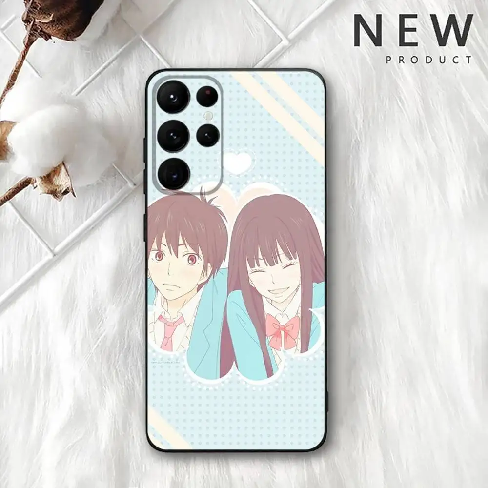Casing Ponsel Kimi Ni Todoke Sawako untuk Samsung S 25,24,23,22,30,21,10,9,Ultra,Plus,Lite,FE,4,5G Casing Lembut Hitam