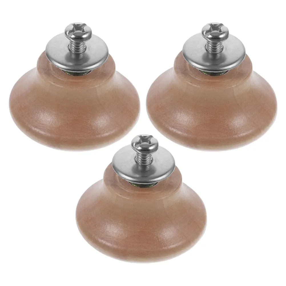 

3Pcs Pot Lid Knobs Wooden Replacement Handles Universal Fit Cookware Pan Lid Replacements Heat Resistant Wear Resistant