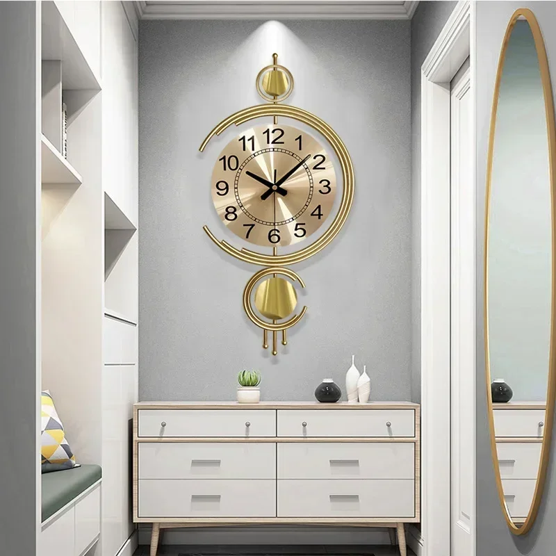 Ins Wind corner clock wall clock living room creative simple modern wall clock no punching fashion square  corner wall watch