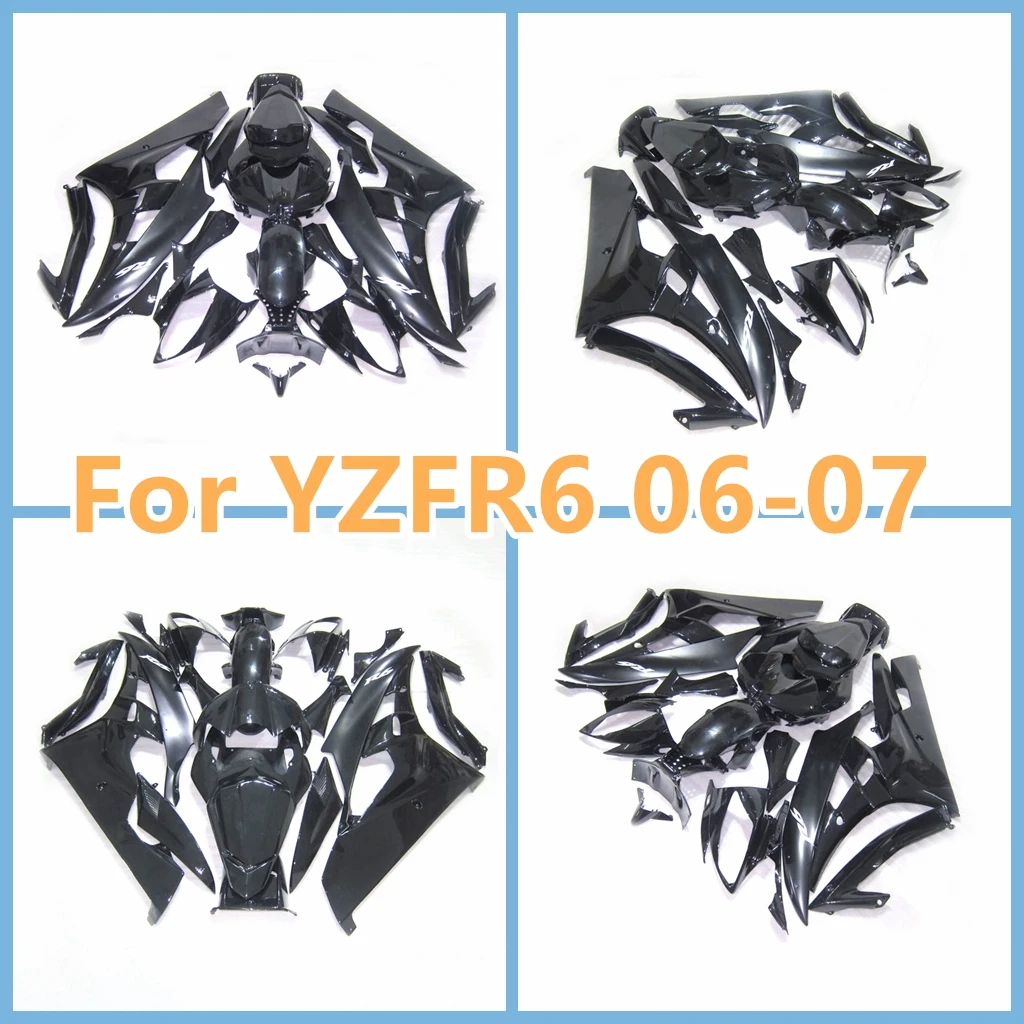 New ABS Whole Motorcycle Fairings Kits For Yamaha YZF-R6 YZF 600 R6 2006 2007 Injection Bodywork black