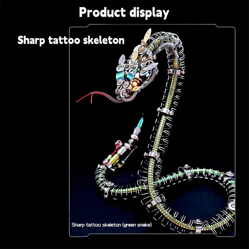 

Mechanical Spiky Snake 3D Puzzle Metal Model Kit Jigsaw Model DIY Assembly Toy for Adults Children
