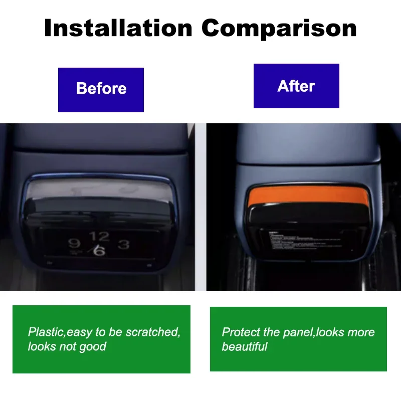 For Zeekr 9X 2025 2026 Rear Display Screen Frame Peach Wood Panel Suede Protective Stickers Anti-Scratch Trim Car Accessories