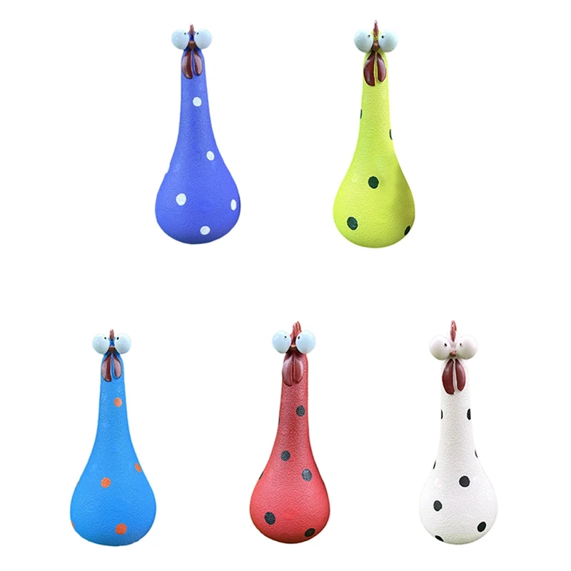 Resin Long Neck Chicken Ornaments For Garden Courtyard Outdoor Decoration Silly Hen Statues Office Desktop Figurines