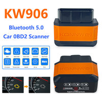 KONNWEI KW906 ELM327 V1.5 OBD2 Scanner For iOS Android ELM 327 V 1.5 Car Diagnostic Tools Bluetooth 5.0 OBDII Auto Code Reader