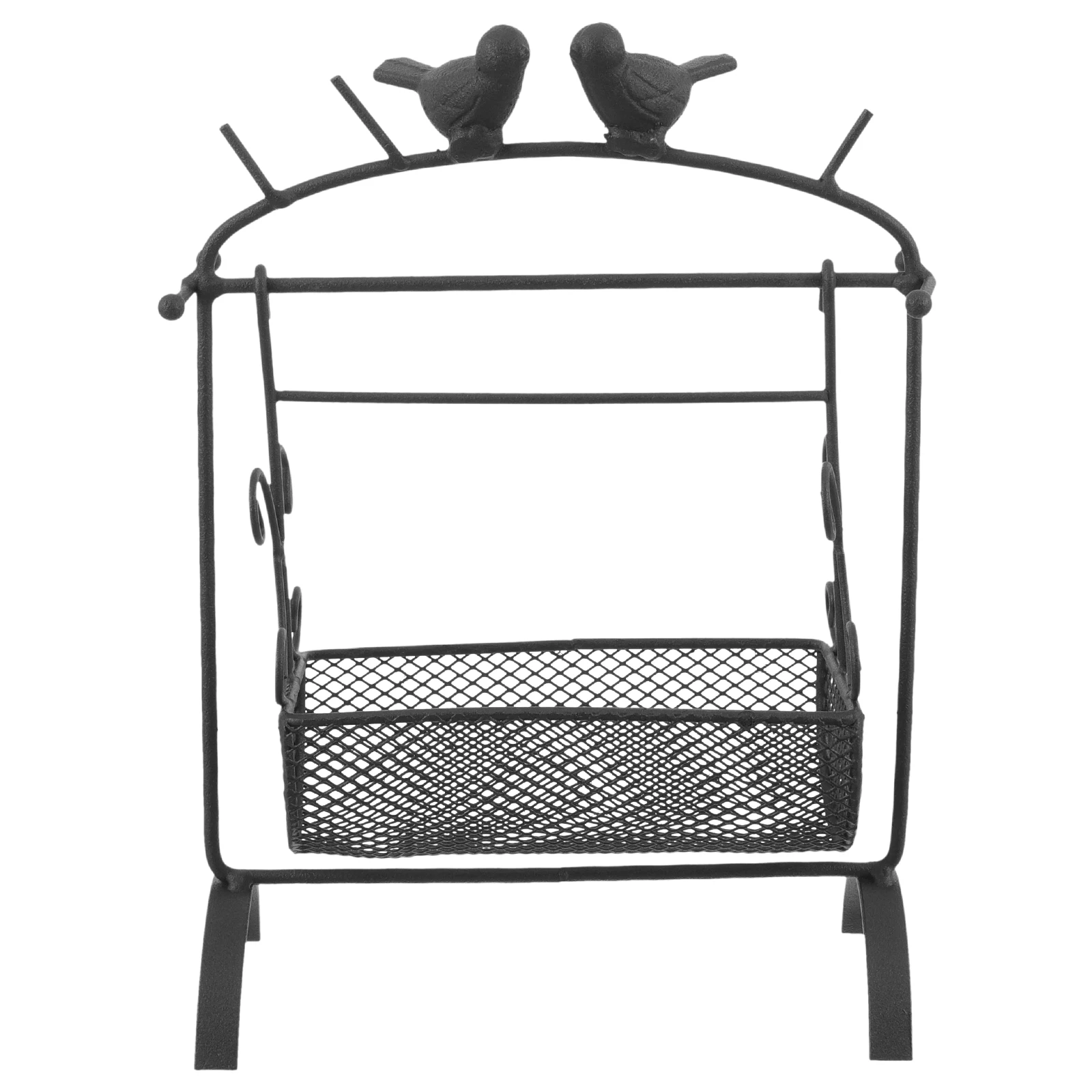 

Swing Storage Rack Metal Iron Jewelry Basket Desktop ganizer Modern Style Living Room Fruit Holder Versatile Storage Basket