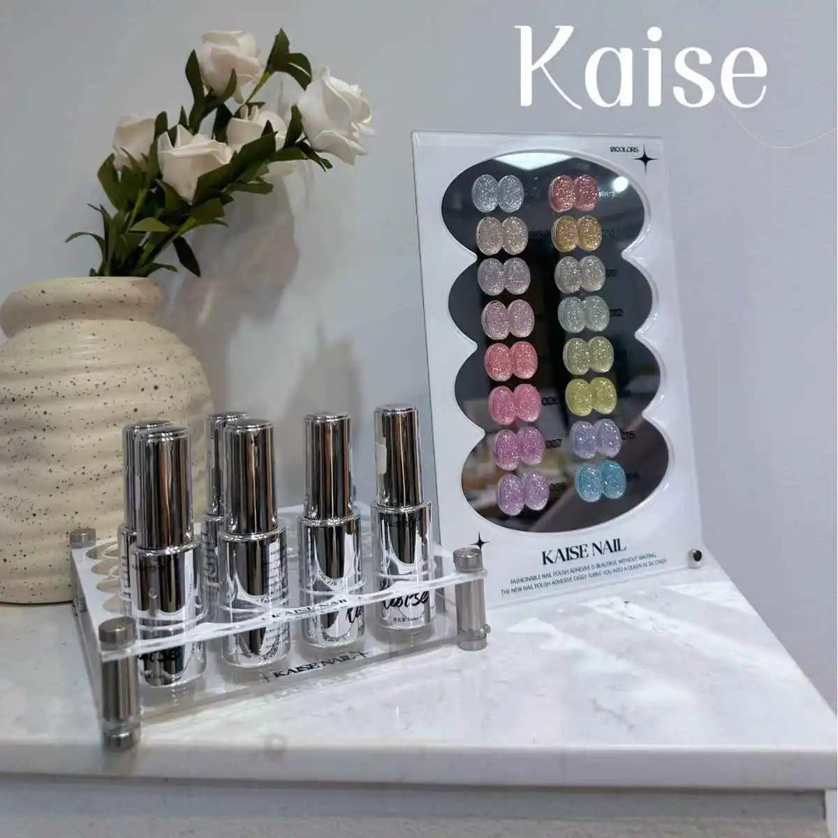 

KAISE High Quality 16 Colors Broken Diamond Color Nail Gel Set Nail Salon 2025 New Hot Sale Nail Art Non-toxic UV Gel Wholesale