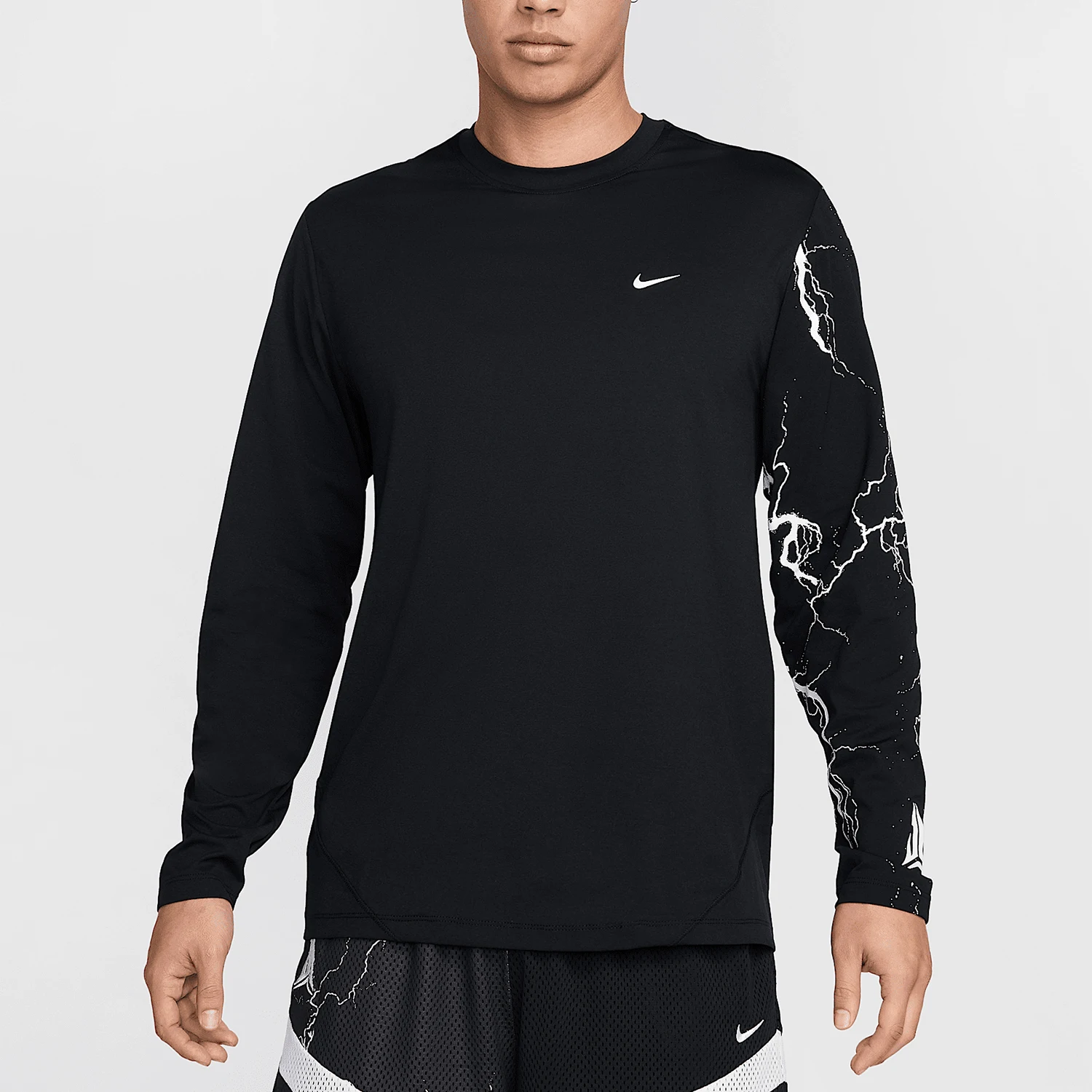 

Nike Official Authentic 2024, новая мужская свободная дышащая футболка с круглым вырезом и длинными рукавами HJ3892-010