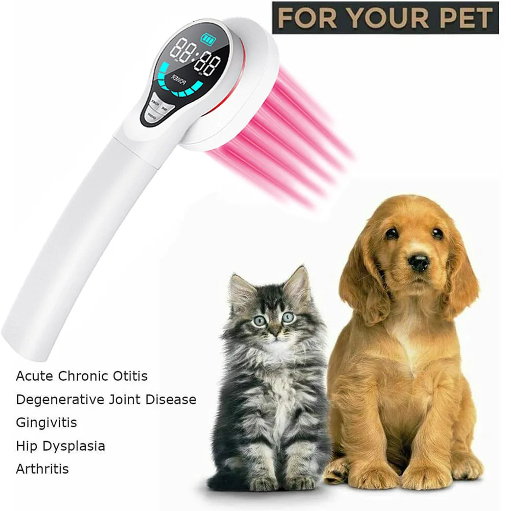 

Veterinary Laser Pain Therapy Device Cold Laser Health Monitor Diminish Inflammation Pain Relief on Pet Dogs Cats Horses