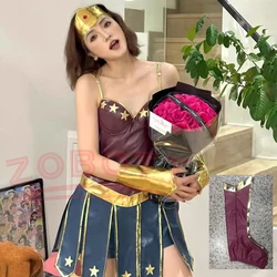 Wonder Woman Stage Performance Cosplay Superheroine Superwoman Outfit Movies Cosplay Justice Wonder League Women Bodysuit
