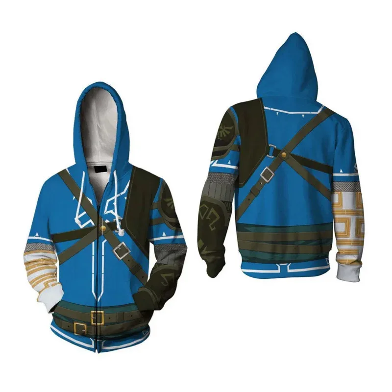 Link Cosplay Fantasy Nuova tunica con cappuccio Anime Zerda Gioco Tears Kingdom Travestimento Costume Adulto Uomo Abiti Maschile Pullover con cappuccio