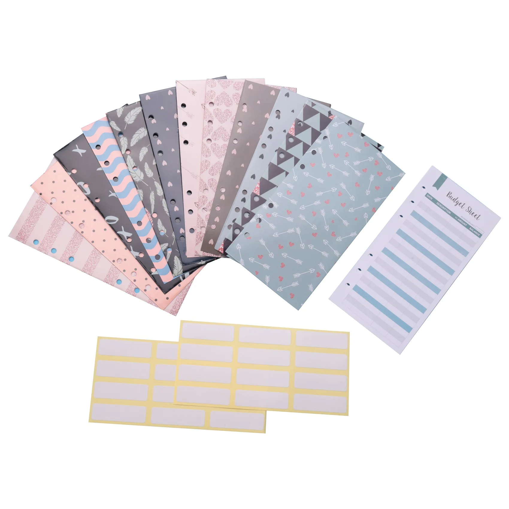 A56K 12 Packs Budget Envelopes Laminated Cash Envelope for Budgeting and Saving Money Waterproof Finance Keeper Organizer
