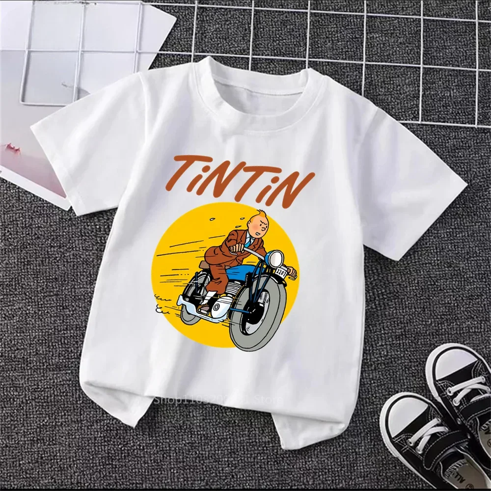 The Exciting Adventures of Tintin: Baby to Kid-Oriented Styles Exquisitely Soft Tees with Vivid Prints - Ideal for Boys & Girls