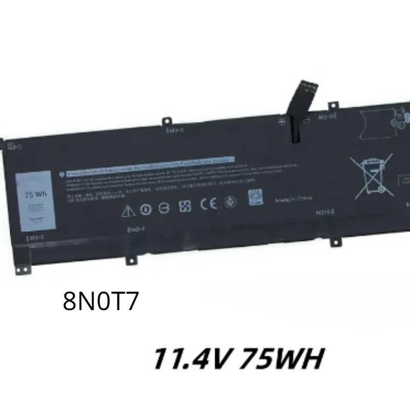 

11.4V 75WH 8N0T7 Laptop Battery For Dell XPS 15 9575 15-9575-D1805TS D1605TS D2801TS D2805TS i5-8305G i7-8705G Series TMFYT