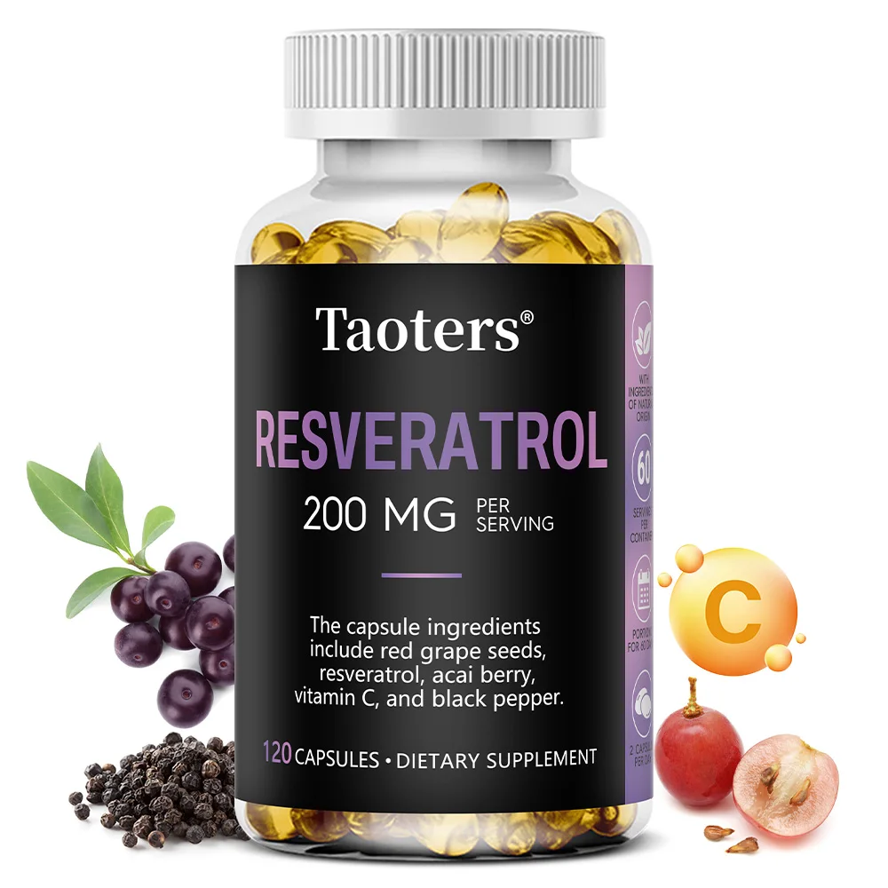 

Ресвератрол 200 мг - Антиоксиданты для здорового старения и поддержки иммунитета - Поддержка здоровья сердца и клеточной энергии