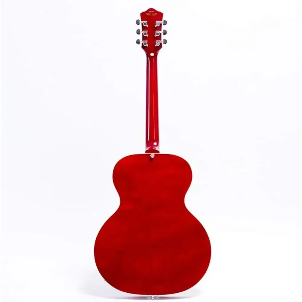 Jazz Electric Guitar Hollow Body Chrome Hardware (Natural) Acoustic Guitars Professional High Quality Guitar Kit Travel Explorer
