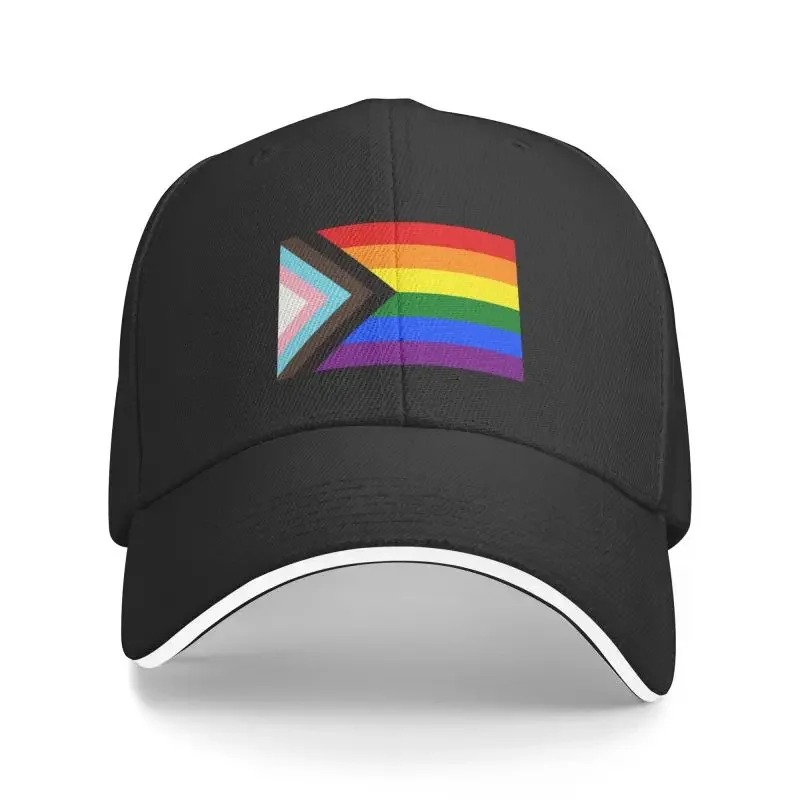 

Custom LGBT Progress Flag Baseball Cap Sun Protection Women Men's Adjustable Gay Pride Dad Hat Spring