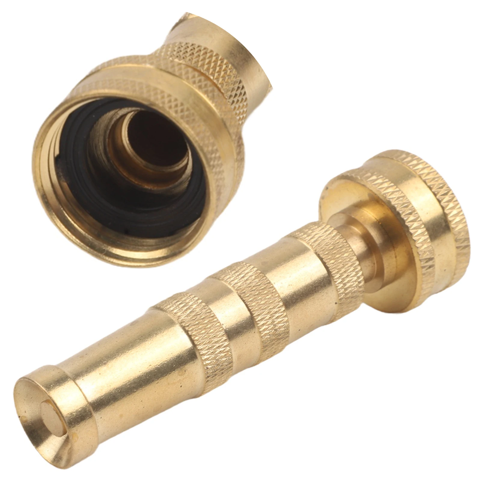 Brass Garden Hose Nozzle 4 Inch with Adjustable Spray for Efficient Coverage in Lawns and Outdoor Areas  Brass