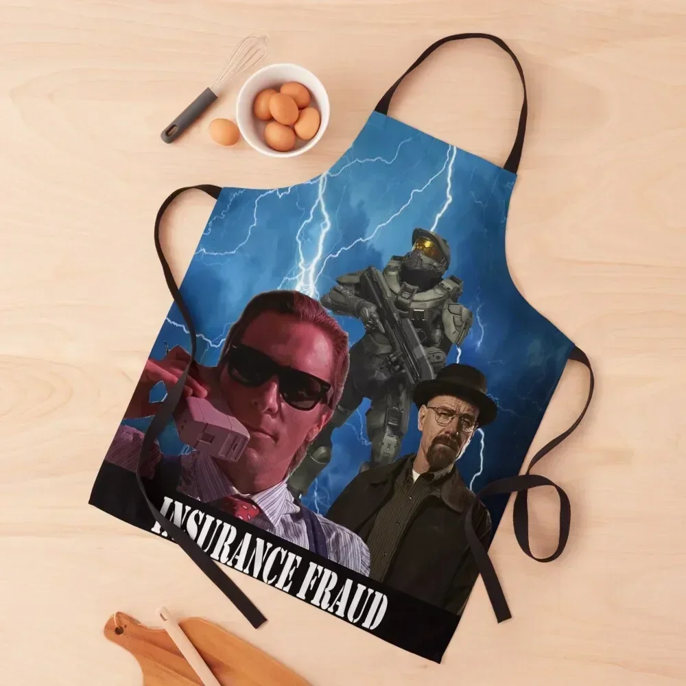 

Insurance Fraud Meme Apron Kitchen Apras Man manicurist Customizable Woman Things For Home And Kitchen Apron