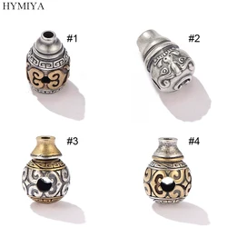 Handmade 925 Silver Lucky Symbol 3-way Bead Tibetan Mala's Guru Buddhist Prayer Beads Guru Bead