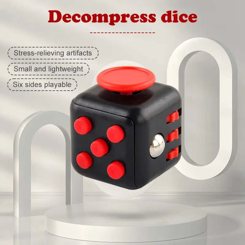 

Decompression Toy Hand Pinching Venting Anti Irritability Anxiety 6sided Playable Decompression Finger Tip Dice Magic Cube