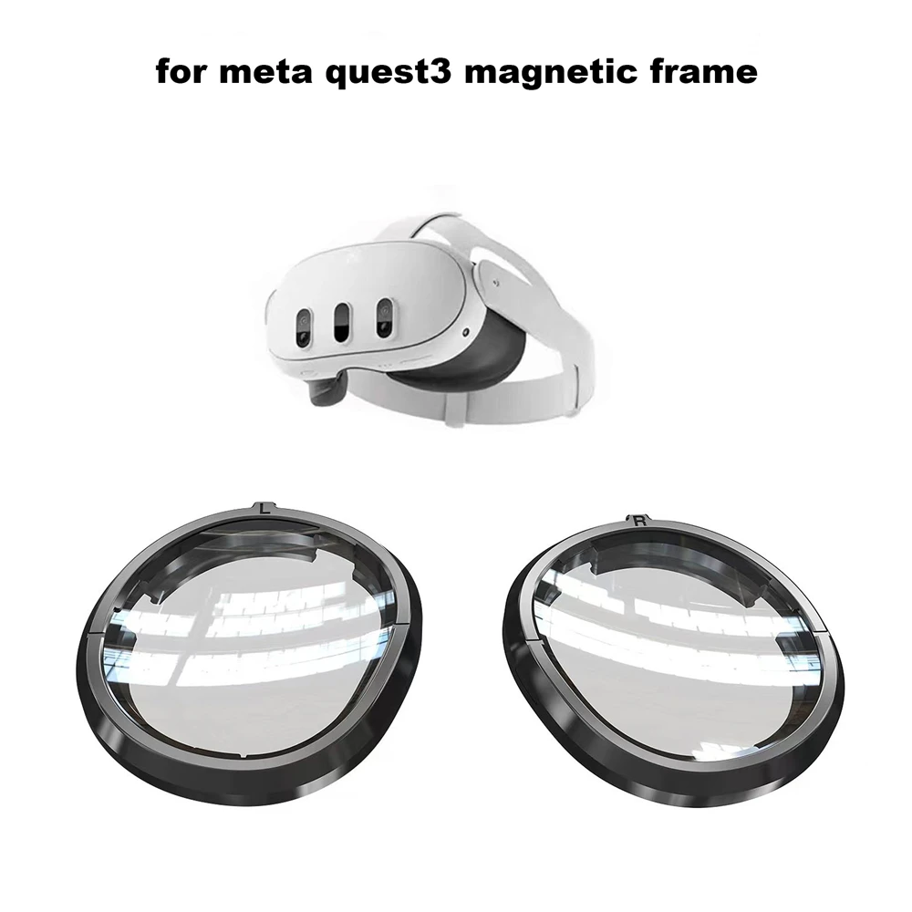 

1 Pair for Quest 3 VR Magnetic Frames Prescription Lenses Quick Disassemble Frame Glass Customizable Myopia Lens 200-500 Degrees