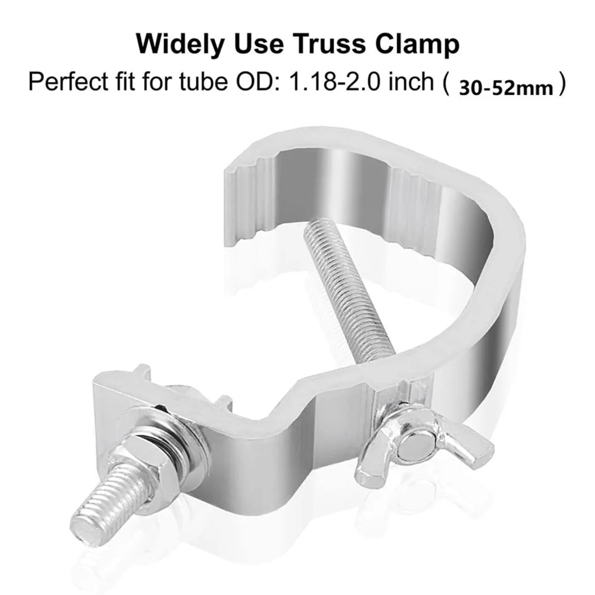 Truss C Clamp 1.18-2 Inch,10 Pack Stage Lights Truss Clamps,Fit for 30-50mm OD Tube, Load 55LB C Clamp for DJ Lighting