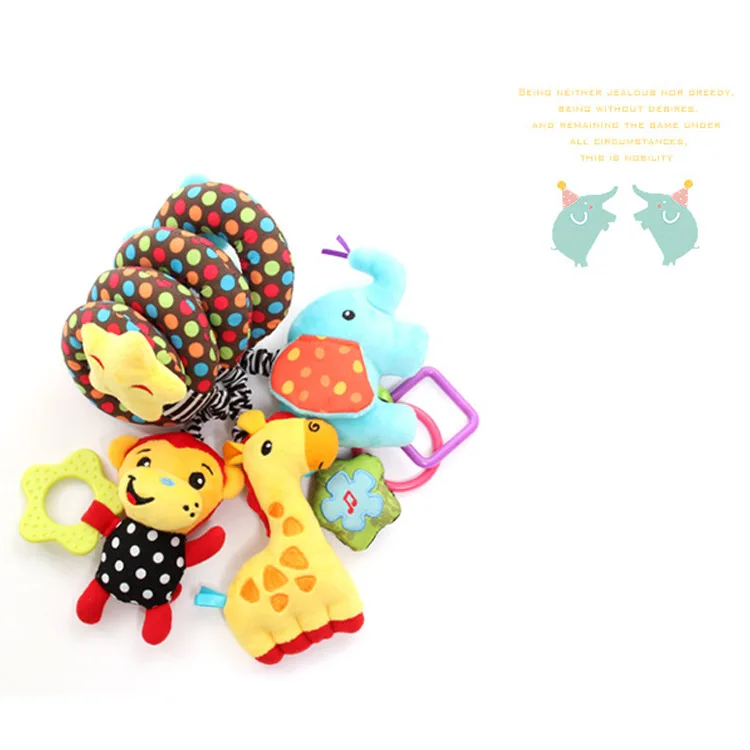 Monkey elephant bed around Star Animal bed hanging with bell ringing paper BB device infant toy